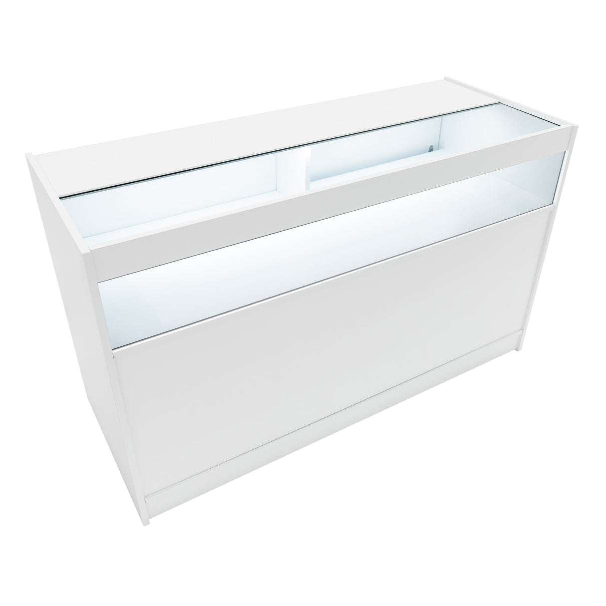 Mostrador Comercial con Luz LED B1500 – Blanco