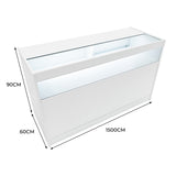 Mostrador Comercial con Luz LED B1500 – Blanco