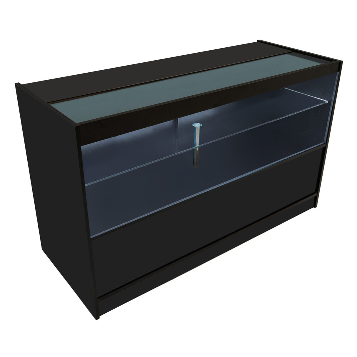 Mostrador Comercial con Luz LED C1500 – Negro