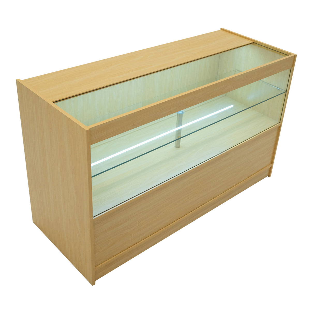 Mostrador Comercial con Luz LED C1500 – Arce