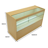 Mostrador Comercial con Luz LED C1500 – Arce