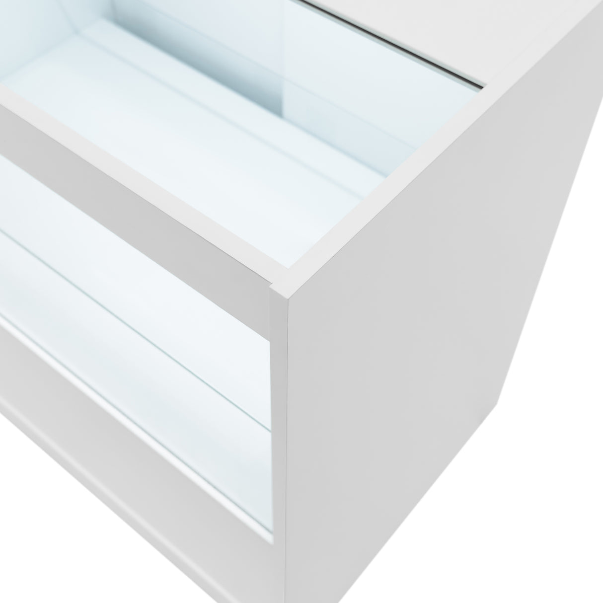 Mostrador Comercial con Luz LED C1500 – Blanco