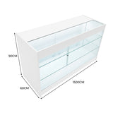 Mostrador Comercial con Luz LED K1500 – Blanco