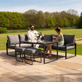 Sofa Esquinero para Exteriores de aluminio 7 plazas - Antracita