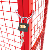 Jaula Plegable para Botellas de Gas - 100cm x 140cm x 50cm - Roja