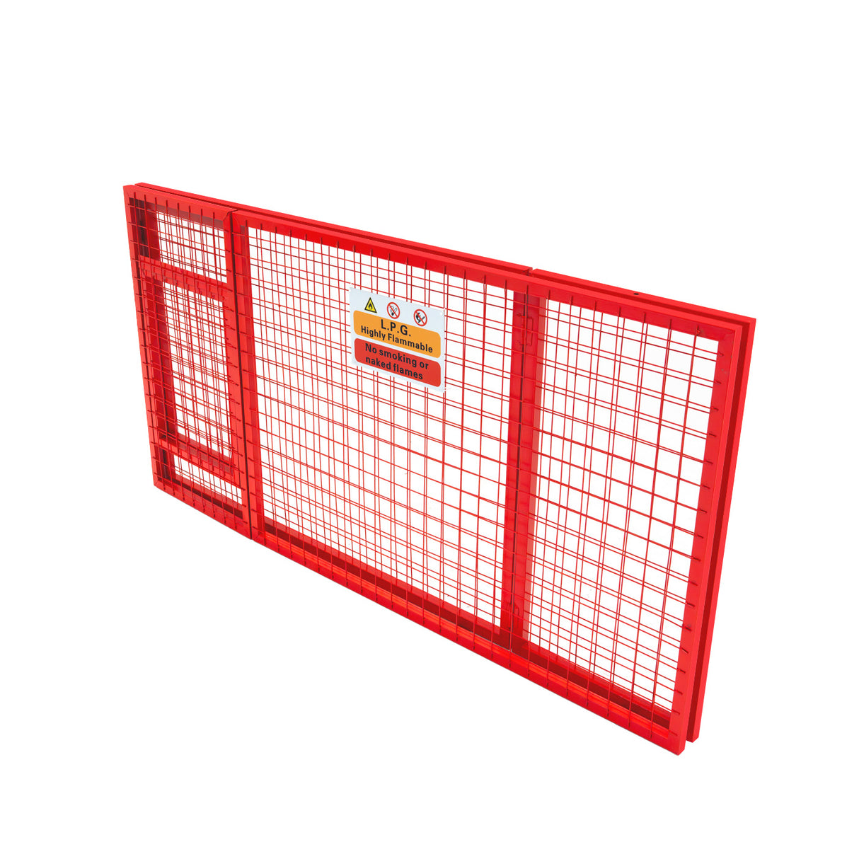 Jaula Plegable para Botellas de Gas - 92cm x 110cm x 50cm  - Roja