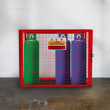 Jaula Plegable para Botellas de Gas - 92cm x 110cm x 50cm  - Roja