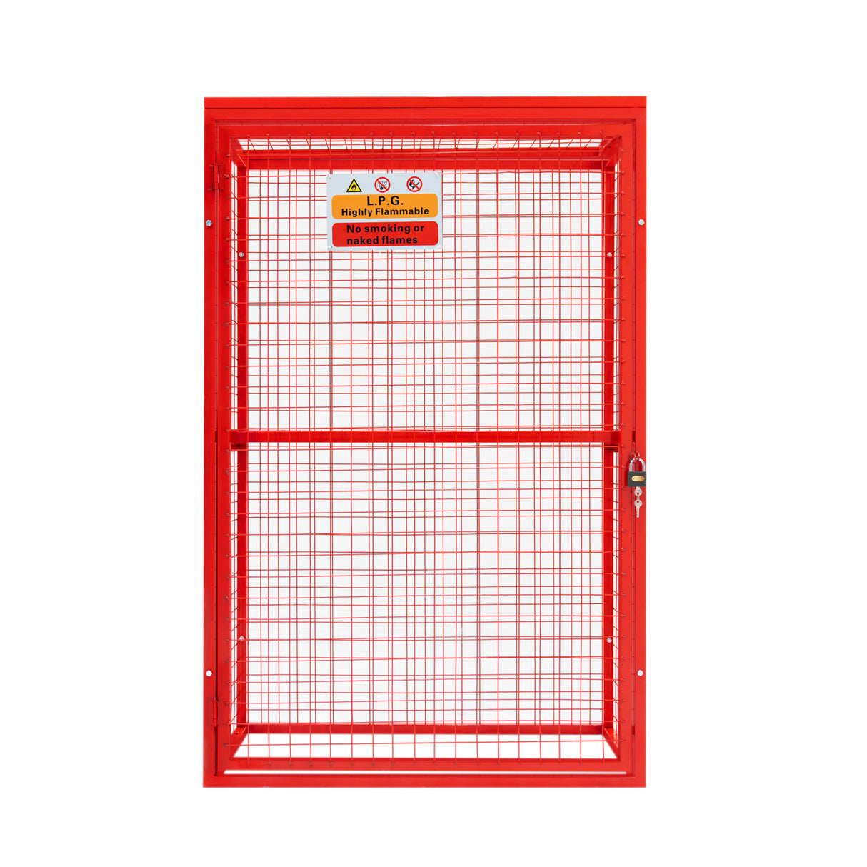 Jaula Plegable para Botellas de Gas - 181cm x 116cm x 57cm  - Roja