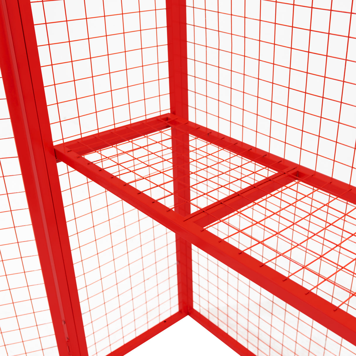 Jaula Plegable para Botellas de Gas - 181cm x 116cm x 57cm  - Roja