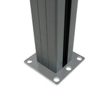 Vallas para exteriores de WPC y Aluminio - 1x Panel Oblicuo + 1x Poste | Gris