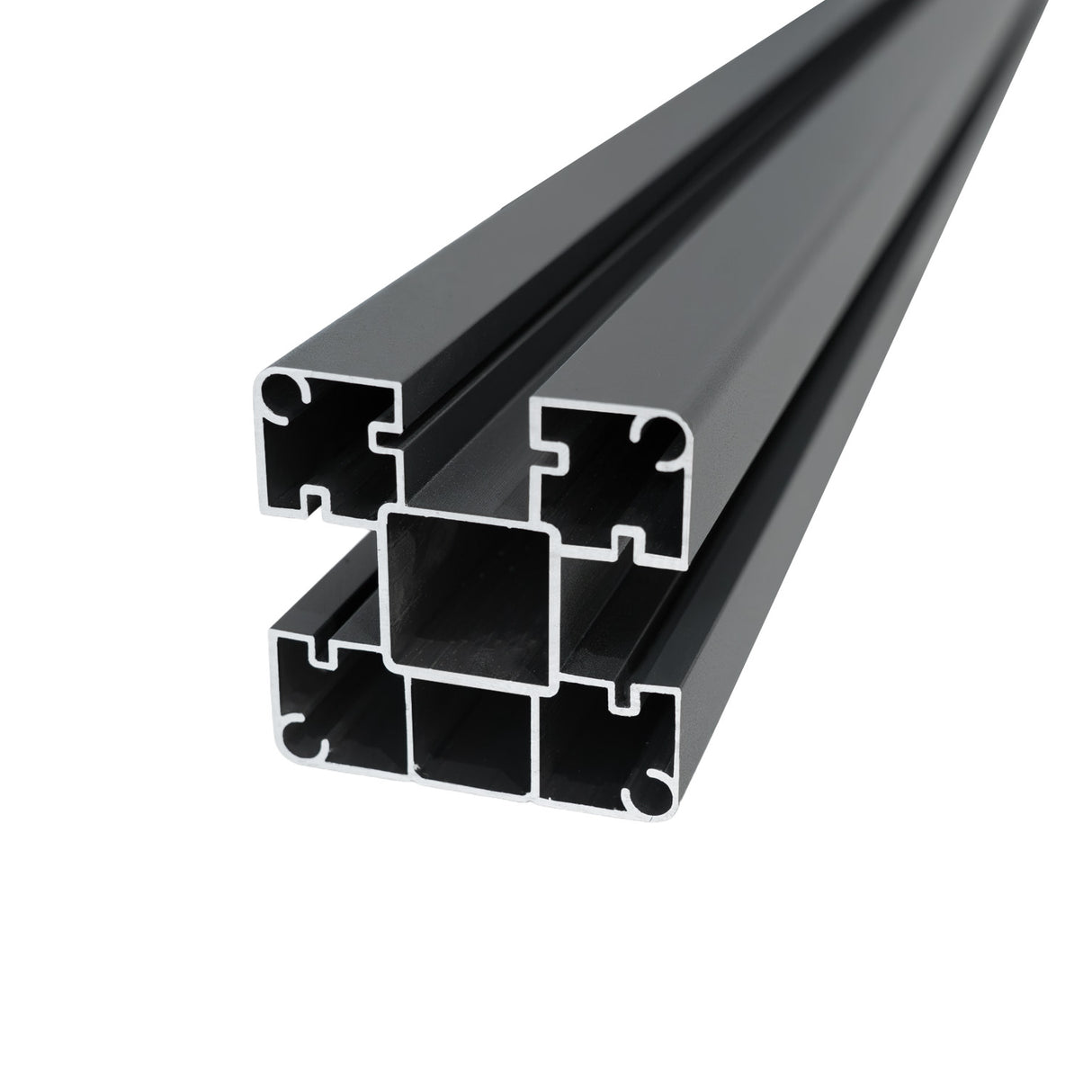 Vallas para exteriores de WPC y Aluminio - 1x Panel Oblicuo + 1x Poste | Gris