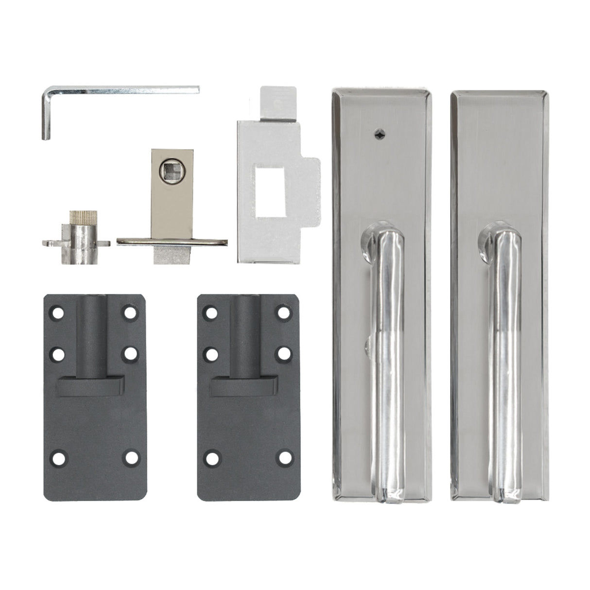 Puerta para Vallas para exteriores de WPC y Aluminio | Gris
