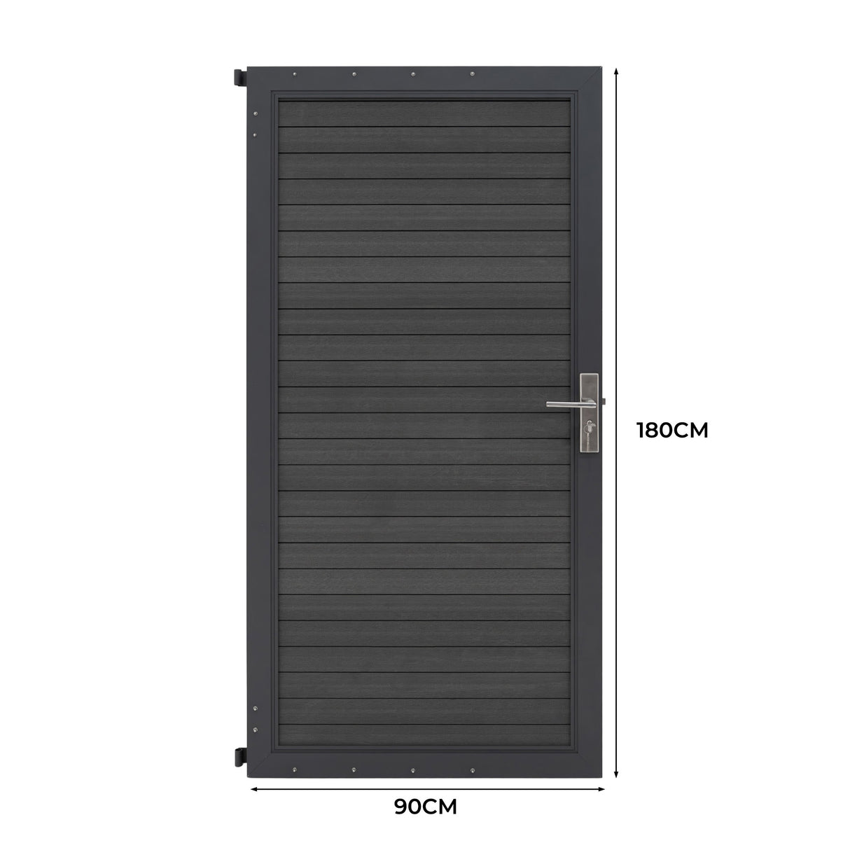 Puerta para Vallas para exteriores de WPC y Aluminio | Gris