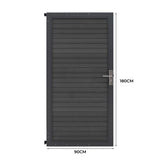 Puerta para Vallas para exteriores de WPC y Aluminio | Gris