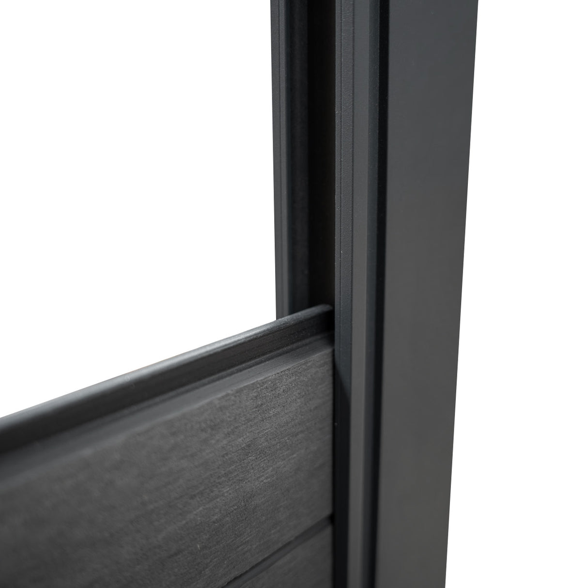 Puerta para Vallas para exteriores de WPC y Aluminio | Gris