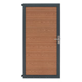 Puerta para Vallas para exteriores de WPC y Aluminio | Marrón