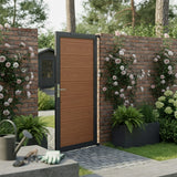 Puerta para Vallas para exteriores de WPC y Aluminio | Marrón
