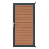 Puerta para Vallas para exteriores de WPC y Aluminio | Marrón