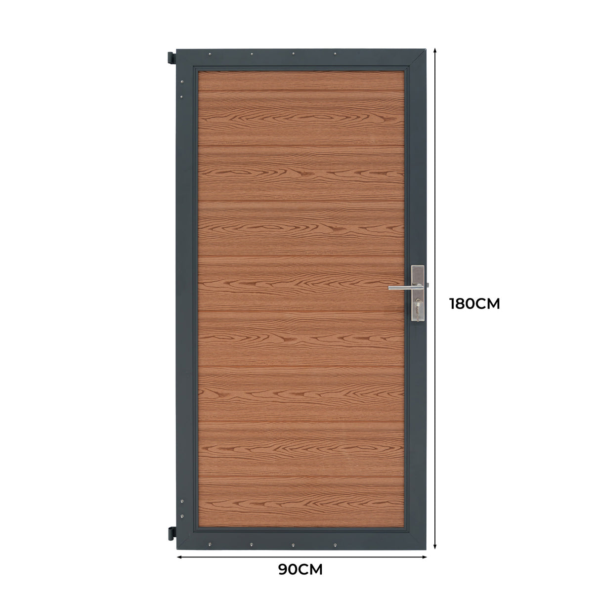 Puerta para Vallas para exteriores de WPC y Aluminio | Marrón