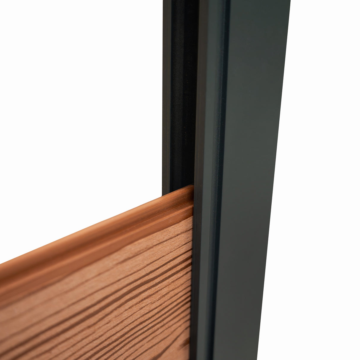 Puerta para Vallas para exteriores de WPC y Aluminio | Marrón