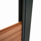 Puerta para Vallas para exteriores de WPC y Aluminio | Marrón