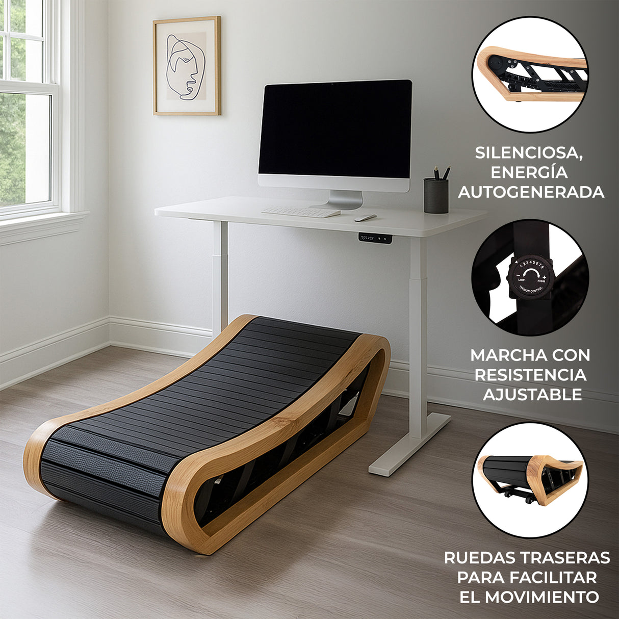 Cinta de Correr Curva – Roble Claro