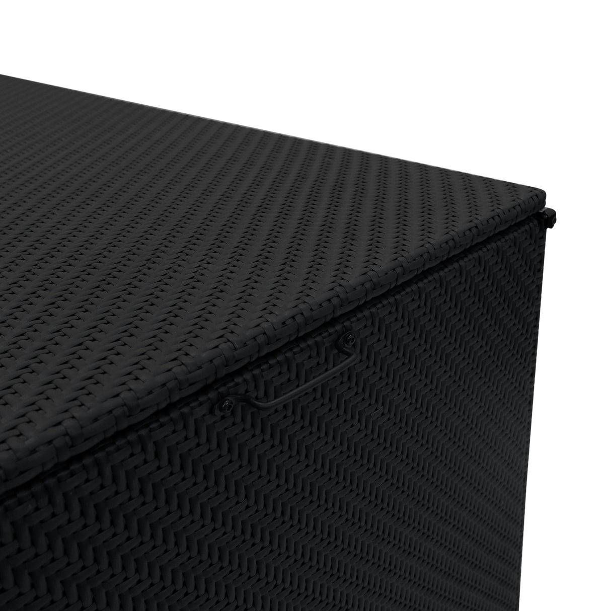 Conjunto Modular de Ratán (6 piezas) con Caja de Almacenamiento 996L (Negro)