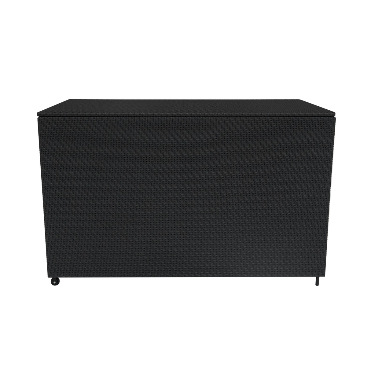 Conjunto Modular de Ratán (6 piezas) con Caja de Almacenamiento 996L (Negro)