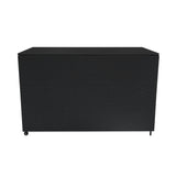 Conjunto Modular de Ratán (6 piezas) con Caja de Almacenamiento 996L (Negro)