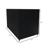 Conjunto Modular de Ratán (6 piezas) con Caja de Almacenamiento 996L (Negro)