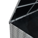 Conjunto Modular de Ratán (6 piezas) con Caja de Almacenamiento 996L (Gris)