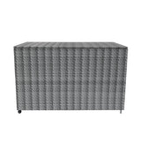 Conjunto Modular de Ratán (6 piezas) con Caja de Almacenamiento 996L (Gris)