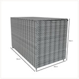 Conjunto Modular de Ratán (6 piezas) con Caja de Almacenamiento 996L (Gris)