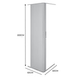 Puerta de Ducha Enrollable para Caravana - Plateada