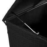 Set Sofa Esquinero de aluminio Antracita + Caja en ratán negro