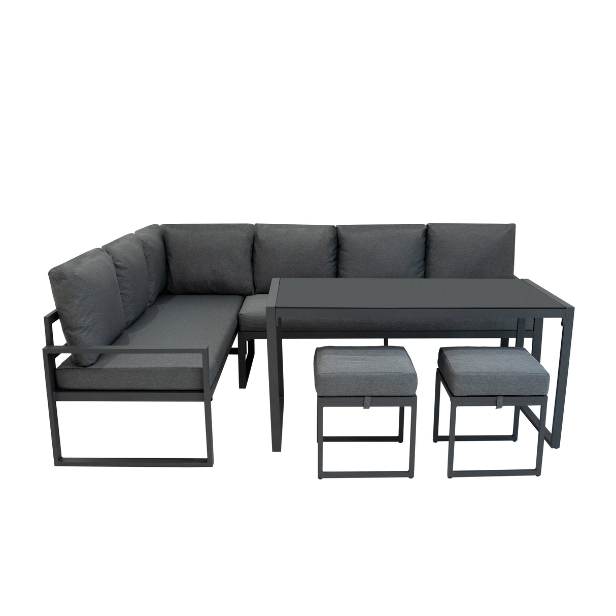 Set Sofa Esquinero de aluminio Antracita + Horno de mesa para Pizza