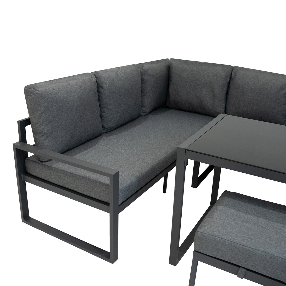 Set Sofa Esquinero de aluminio Antracita + Horno de mesa para Pizza