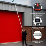 Kit de Limpieza de Canalones con Aspiradora 90L, Tubos Extensibles y Cámara 4K