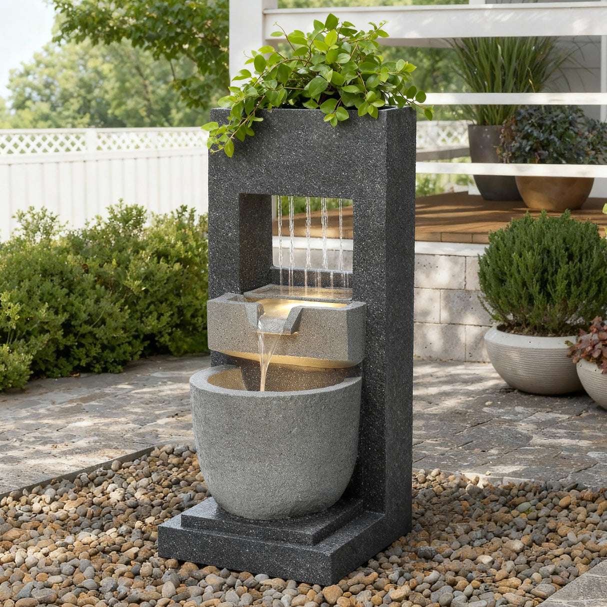Fuente de Agua Eléctrica para Jardín "Cascade Springs"
