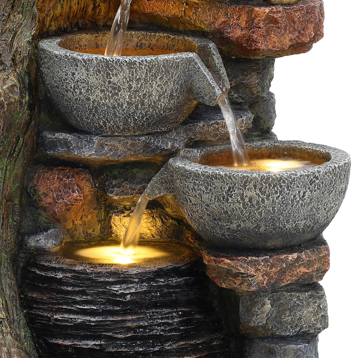 Fuente de Agua Eléctrica para Jardín "Rustic Brook"