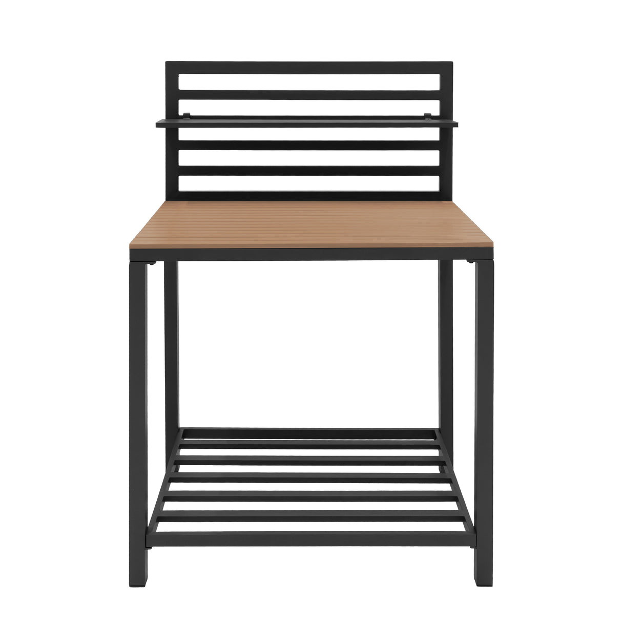 Conjunto de Cocina Exterior de Aluminio y Madera de 3 Piezas