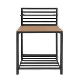 Conjunto de Cocina Exterior de Aluminio y Madera de 3 Piezas