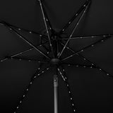 Parasol LED inclinable de 2,7 m – Negro