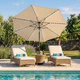 Parasol LED inclinable de 2,7 m – Crema
