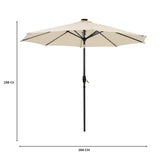 Parasol LED inclinable de 2,7 m – Crema