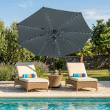 Parasol LED inclinable de 2,7 m – Gris