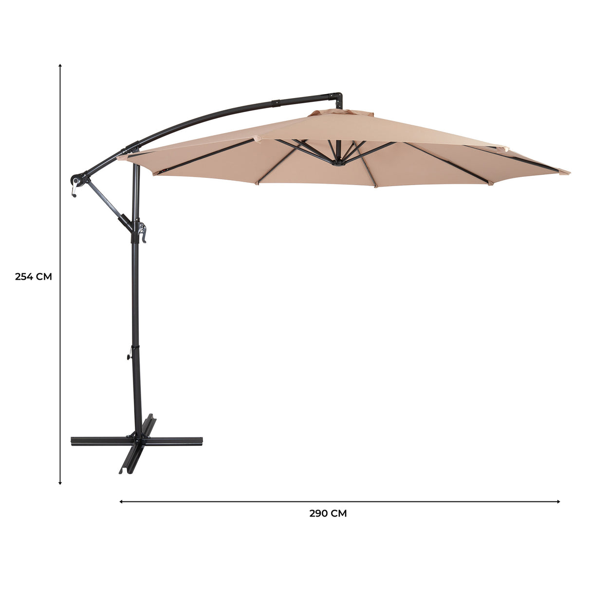Parasol Excéntrico de 3 m – Beige