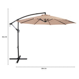 Parasol Excéntrico de 3 m – Beige