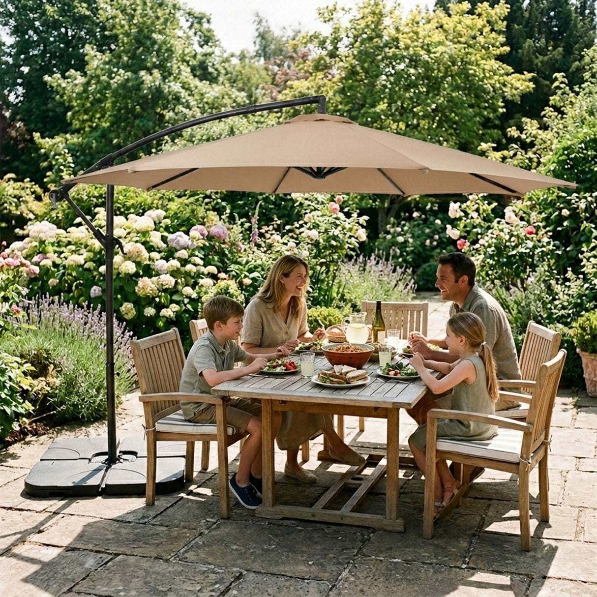 Parasol Excéntrico de 3 m – Beige