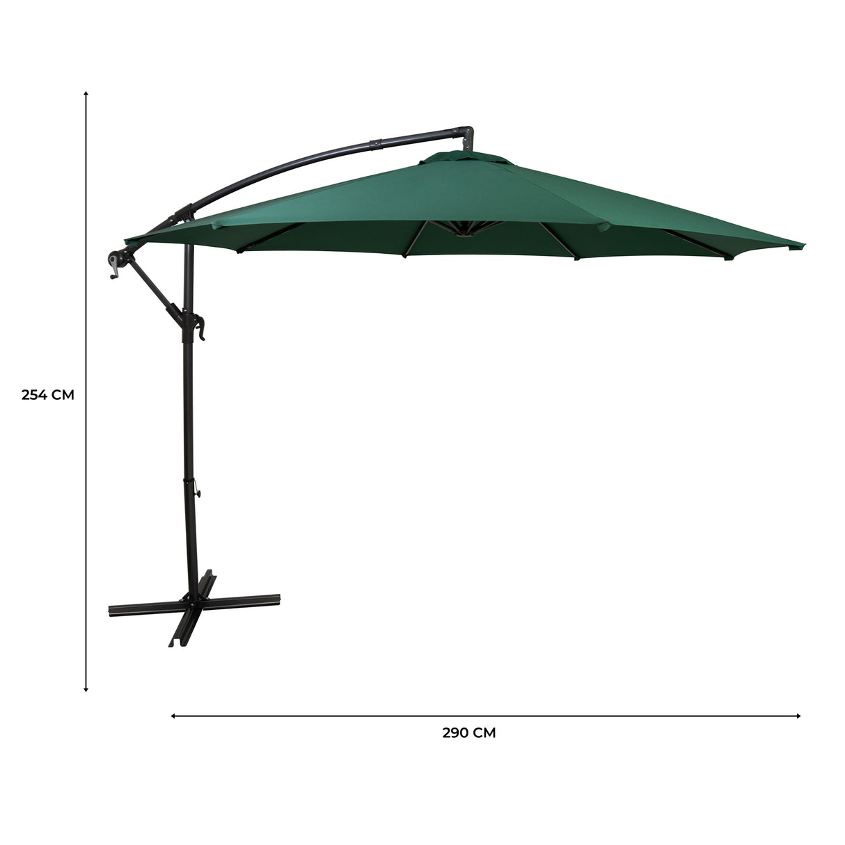 Parasol Excéntrico de 3 m – Verde